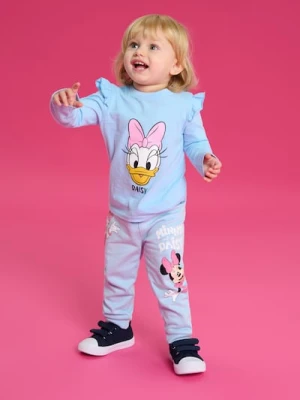 Sinsay - Spodnie dresowe jogger Minnie and Daisy - niebieski