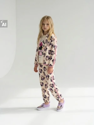 Sinsay - Spodnie dresowe jogger Minnie Mouse - kremowy