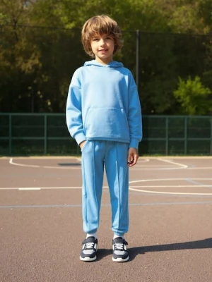 Sinsay - Spodnie dresowe jogger - niebieski