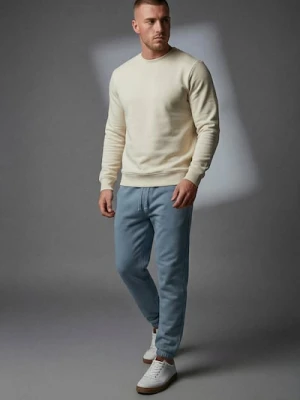 Sinsay - Spodnie dresowe jogger - niebieski