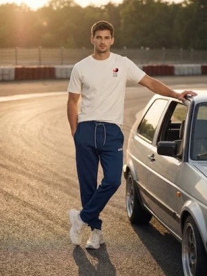 Sinsay - Spodnie dresowe jogger - niebieski