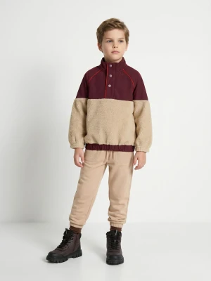 Sinsay - Spodnie dresowe jogger oversize - brązowy