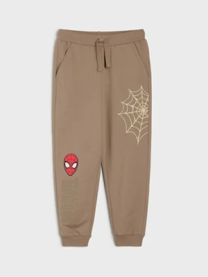 Sinsay - Spodnie dresowe jogger Spider-Man - brązowy