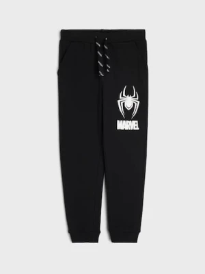 Sinsay - Spodnie dresowe jogger Spider-Man - czarny