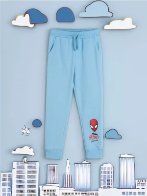 Sinsay - Spodnie dresowe jogger Spiderman - niebieski