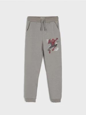 Sinsay - Spodnie dresowe jogger Spiderman - szary