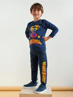 Sinsay - Spodnie dresowe jogger Superman - granatowy
