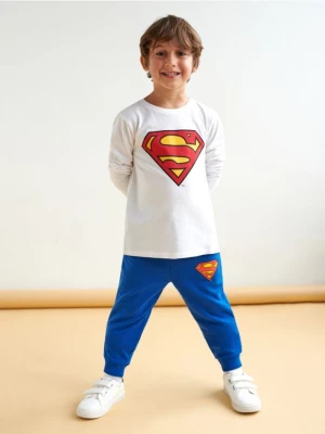 Sinsay - Spodnie dresowe jogger Superman - niebieski