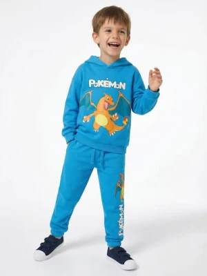 Sinsay - Spodnie dresowe jogger z nadrukiem Pokemon - niebieski