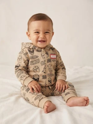 Sinsay - Spodnie dresowe jogger ze wzorem Marvel - beżowy