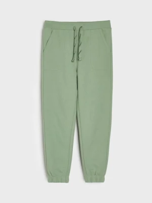 Sinsay - Spodnie dresowe jogger - zielony