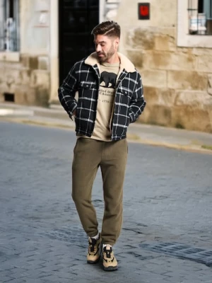 Sinsay - Spodnie dresowe - khaki