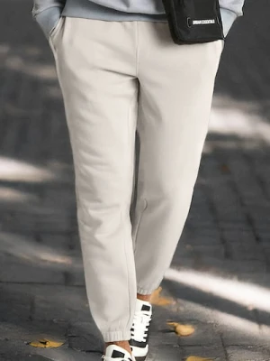 Zdjęcie produktu Sinsay - Spodnie dresowe - kremowy