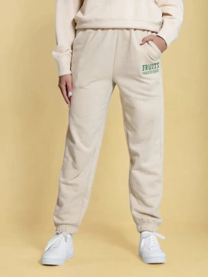 Sinsay - Spodnie dresowe - kremowy
