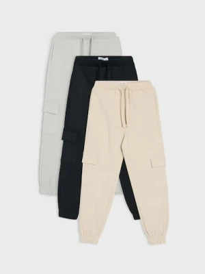 Sinsay - Spodnie dresowe loose 3 pack - szary