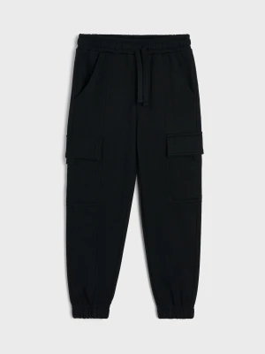 Sinsay - Spodnie dresowe loose jogger - czarny