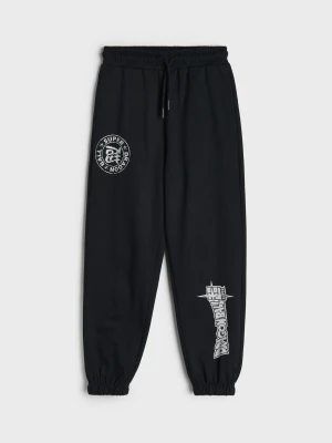Sinsay - Spodnie dresowe loose jogger Dragon Ball - czarny