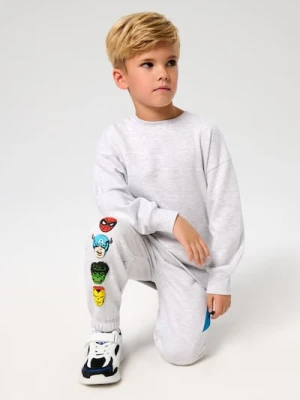 Sinsay - Spodnie dresowe Marvel Comics - szary