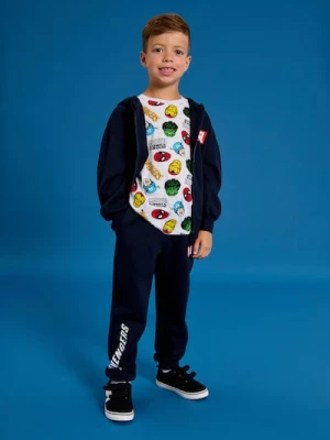 Sinsay - Spodnie dresowe Marvel - granatowy