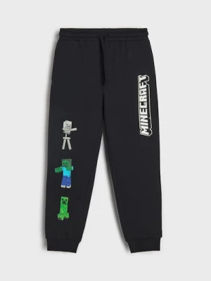 Sinsay - Spodnie dresowe Minecraft - czarny