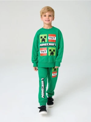 Sinsay - Spodnie dresowe Minecraft - zielony