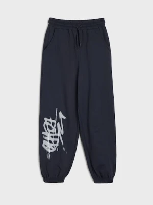 Sinsay - Spodnie dresowe oversize jogger - szary