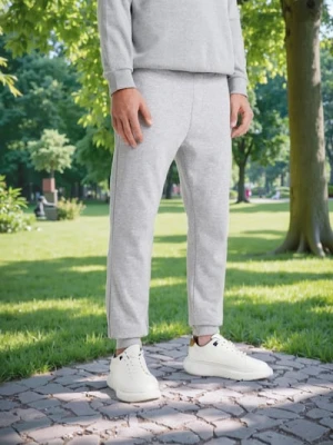Sinsay - Spodnie dresowe slim jogger - szary