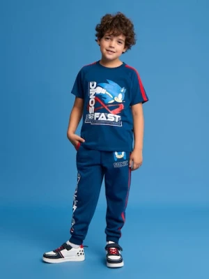 Sinsay - Spodnie dresowe Sonic the Hedgehog - granatowy