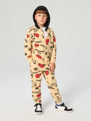 Sinsay - Spodnie dresowe Spider-Man - beżowy