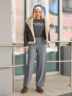 Sinsay - Spodnie dresowe - szary