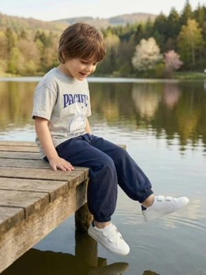 Sinsay - Spodnie dresowe typu balloon z French Terry - granatowy