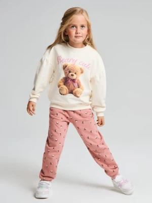 Sinsay - Spodnie dresowe w kwiaty - pomarańczowy