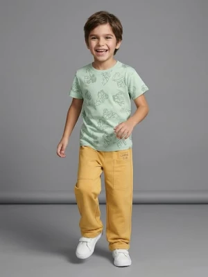 Sinsay - Spodnie dresowe wide leg - brązowy