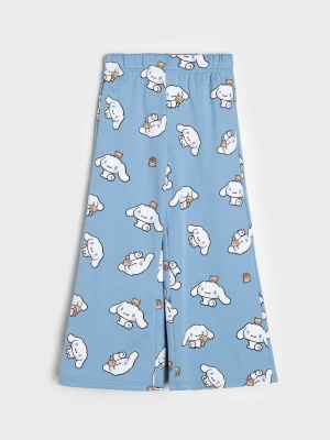 Sinsay - Spodnie dresowe wide leg Cinnamoroll - granatowy