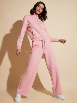 Sinsay - Spodnie dresowe wide leg - różowy