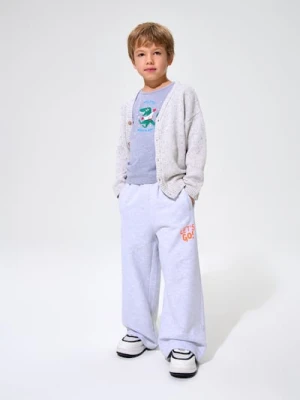 Sinsay - Spodnie dresowe Wide leg - szary