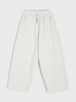 Sinsay - Spodnie dresowe wide leg - szary