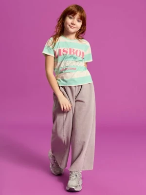 Sinsay - Spodnie dresowe wide leg - szary