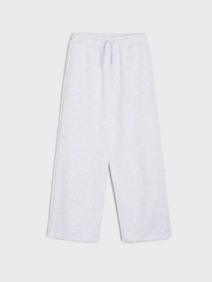 Sinsay - Spodnie dresowe wide leg - szary