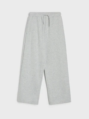 Sinsay - Spodnie dresowe wide leg - szary