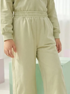 Sinsay - Spodnie dresowe wide leg - zielony
