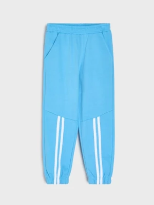 Sinsay - Spodnie dresowe z lampasami - niebieski