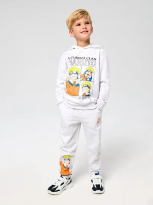 Sinsay - Spodnie dresowe z nadrukiem Naruto - szary