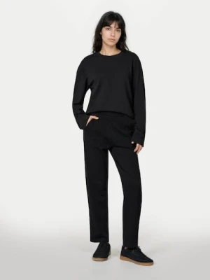 Sinsay - Spodnie dresowe z prostą nogawką - czarny