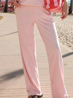 Sinsay - Spodnie dresowe z szerokimi nogawkami - różowy