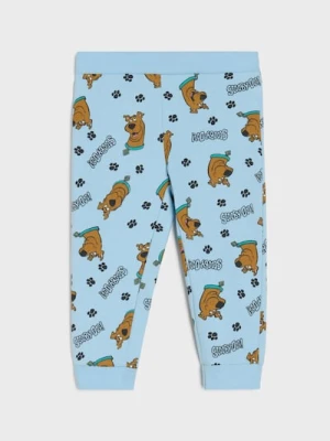 Sinsay - Spodnie dresowe ze ściągaczami Scooby-Doo - niebieski