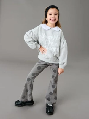 Sinsay - Spodnie dzwony z efektem sprania - szary