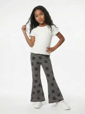 Sinsay - Spodnie dzwony z efektem sprania - szary