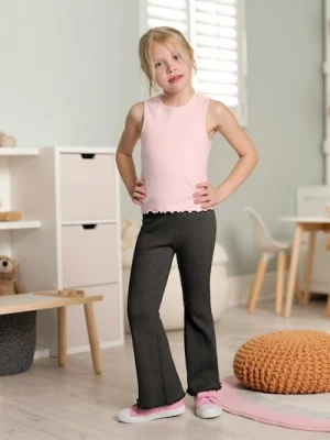 Sinsay - Spodnie dzwony z gumką w pasie - szary