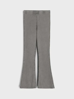 Sinsay - Spodnie dzwony z gumką w pasie - szary